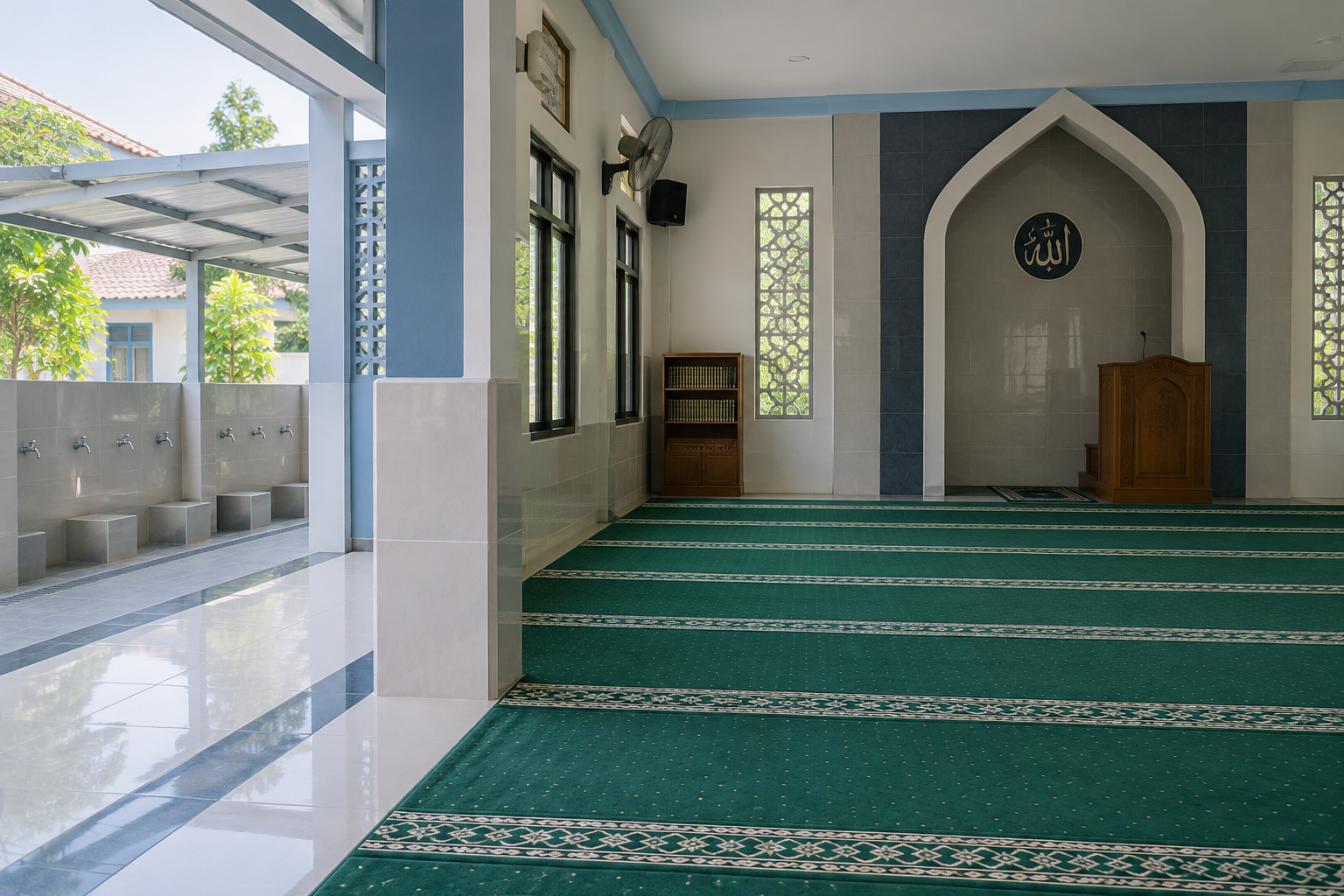 Ilustrasi Masjid dan Tempat Wudhu